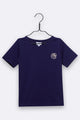 Balthasar t-shirt in violetblau mit Muschel Stickerei für Kinder